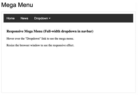 w3schools mega menu.